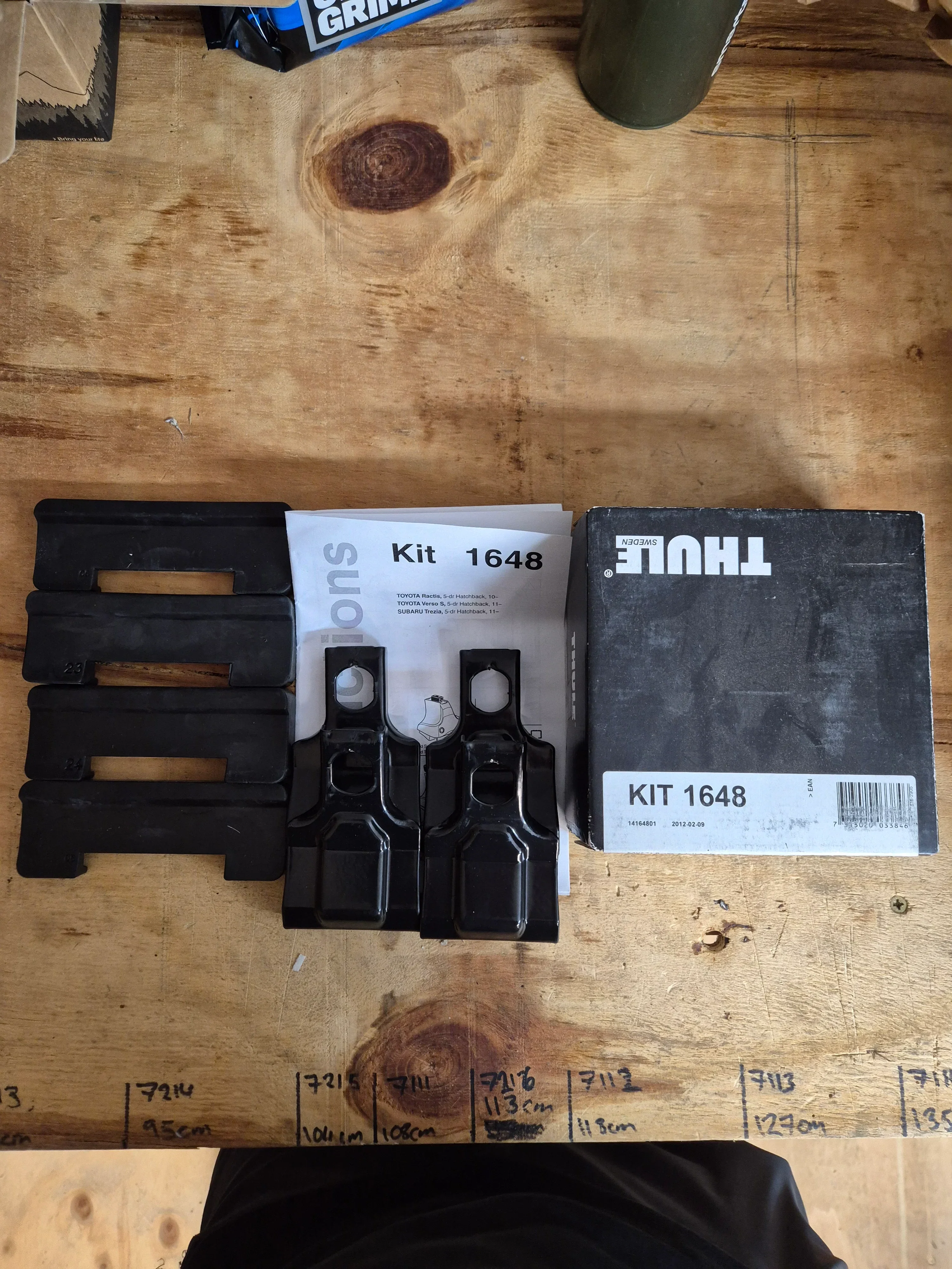 Thule 1648 Fitting Kit - TOYOTA Ractis 2010- and others - New Re boxed - Image 2