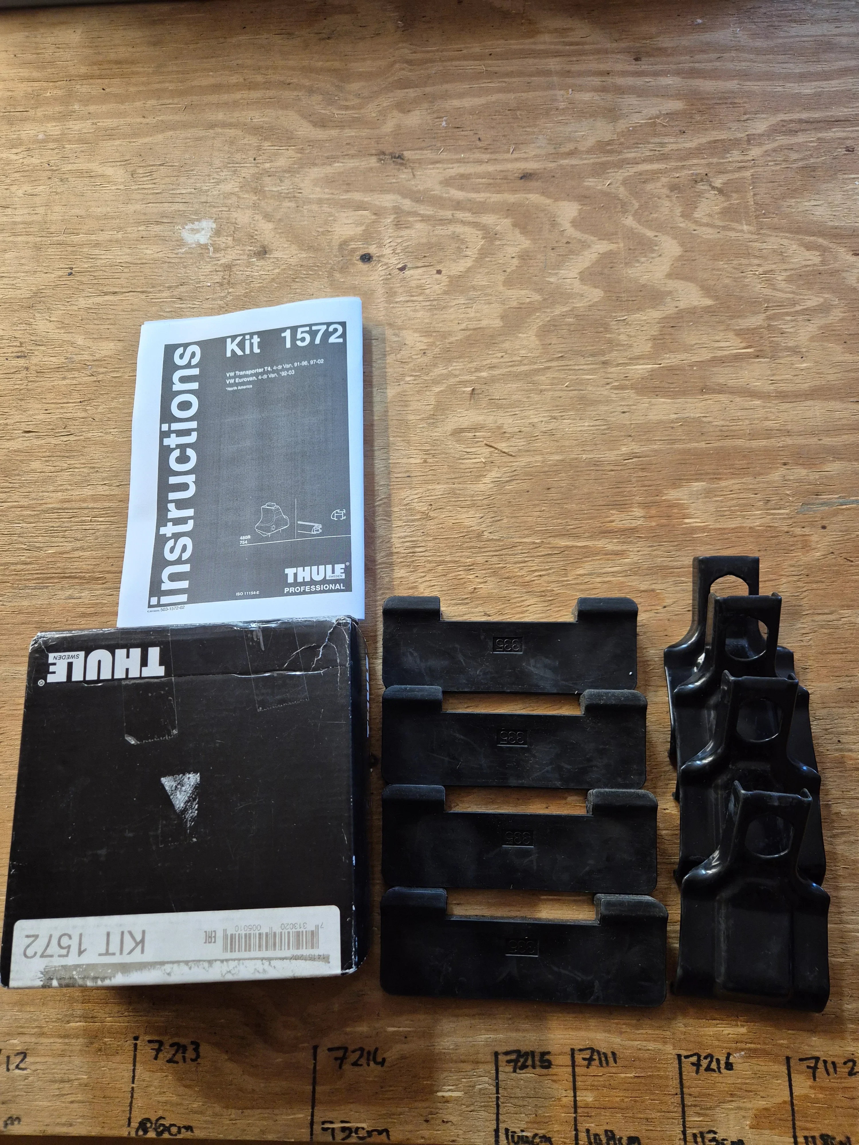 Thule 1572 Fitting Kit - VW T4 Normal Roof 91 -02 - Rare - Used - Image 2