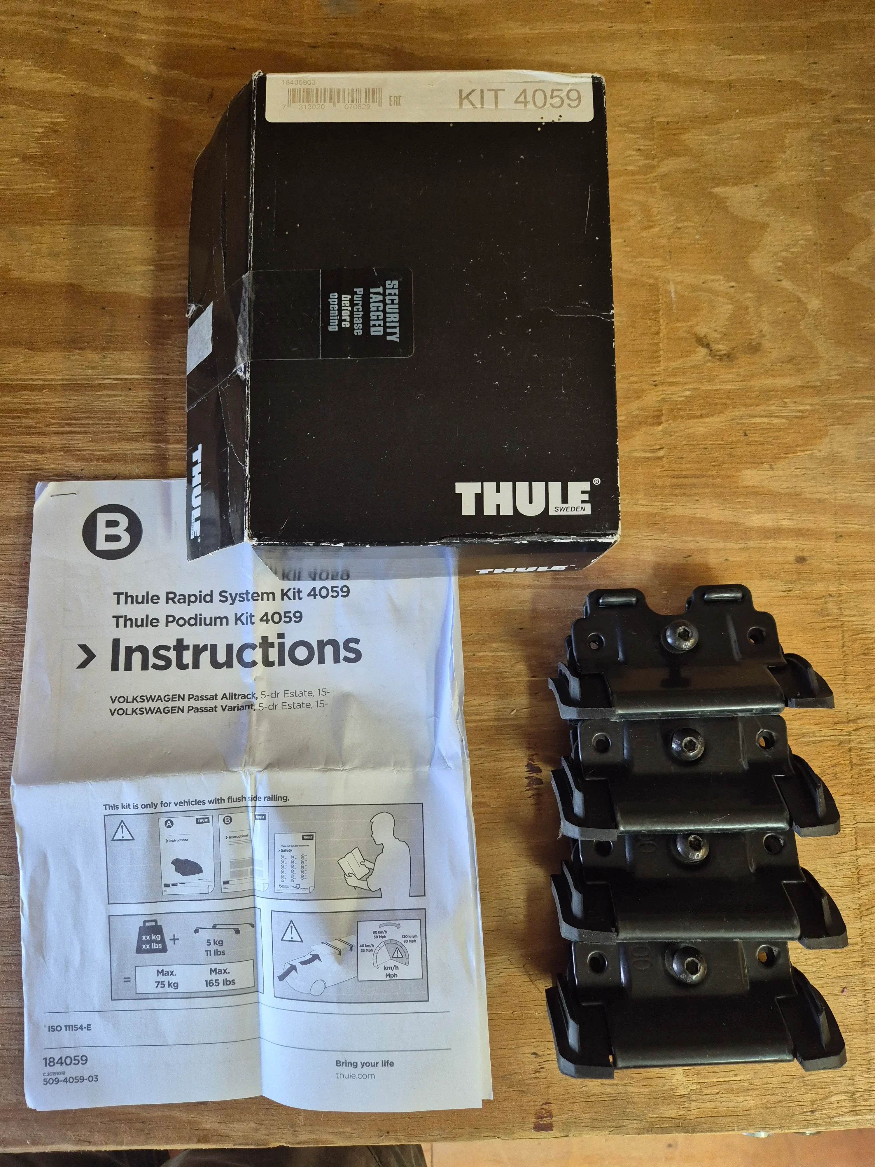 Thule 4059 Fitting Kit - Volkswagen Passat Alltrack, Passat Variant -used - Image 2