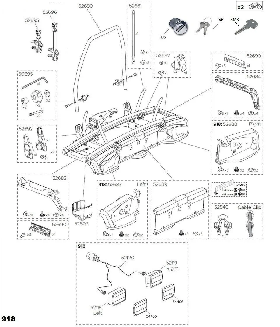 Thule VeloSpace 918 - Spare parts - Image 2