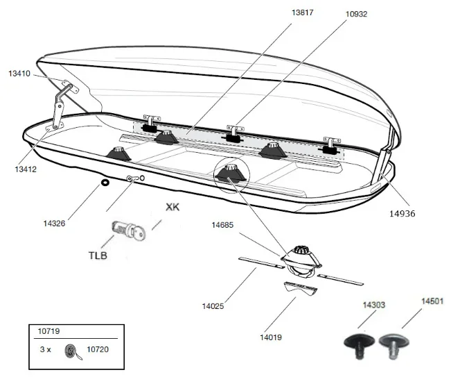 Thule Atlantis Roof Box - Spare Parts - Image 2