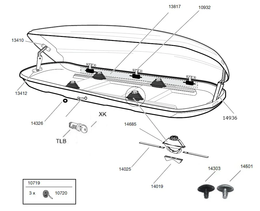 Thule Atlantis Roof Box - Spare Parts - Image 22