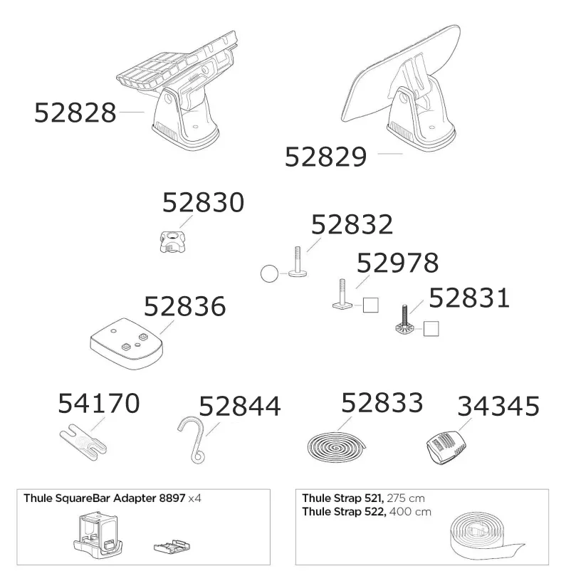Thule 896 DockGlide  - Spare Parts - Image 2