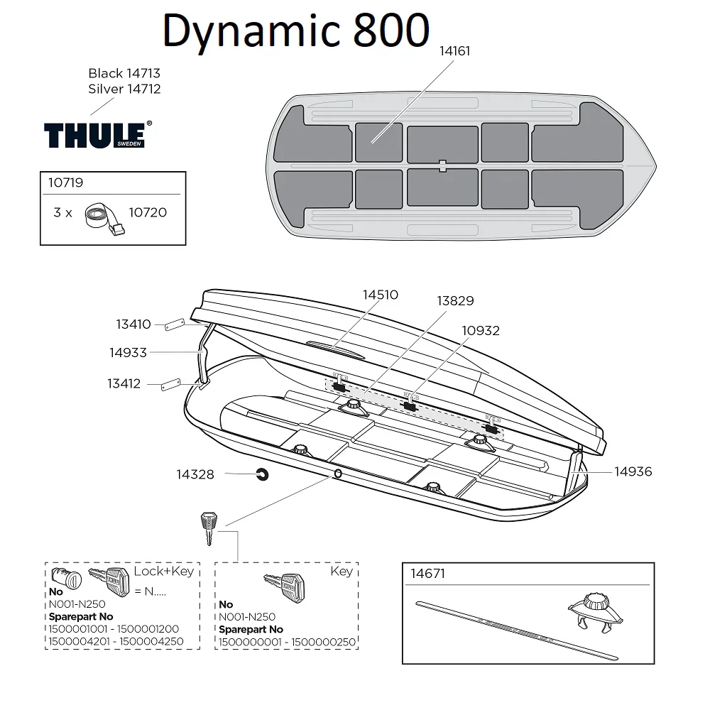 Thule Dynamic Roof Box - Spare Parts - Image 2