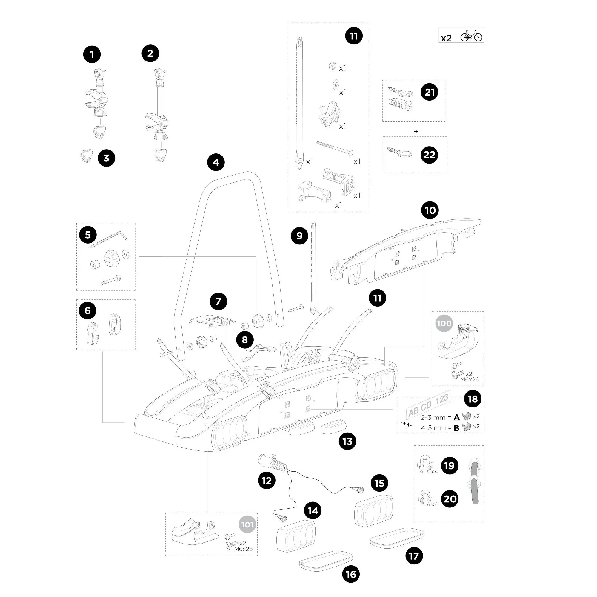Thule EuroClassic G6 928021 - Spare Parts - Image 2