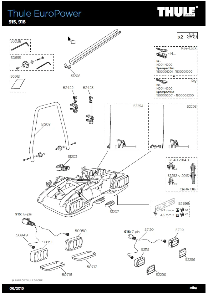 Thule EuroPower 916000 - Spare parts - Image 2