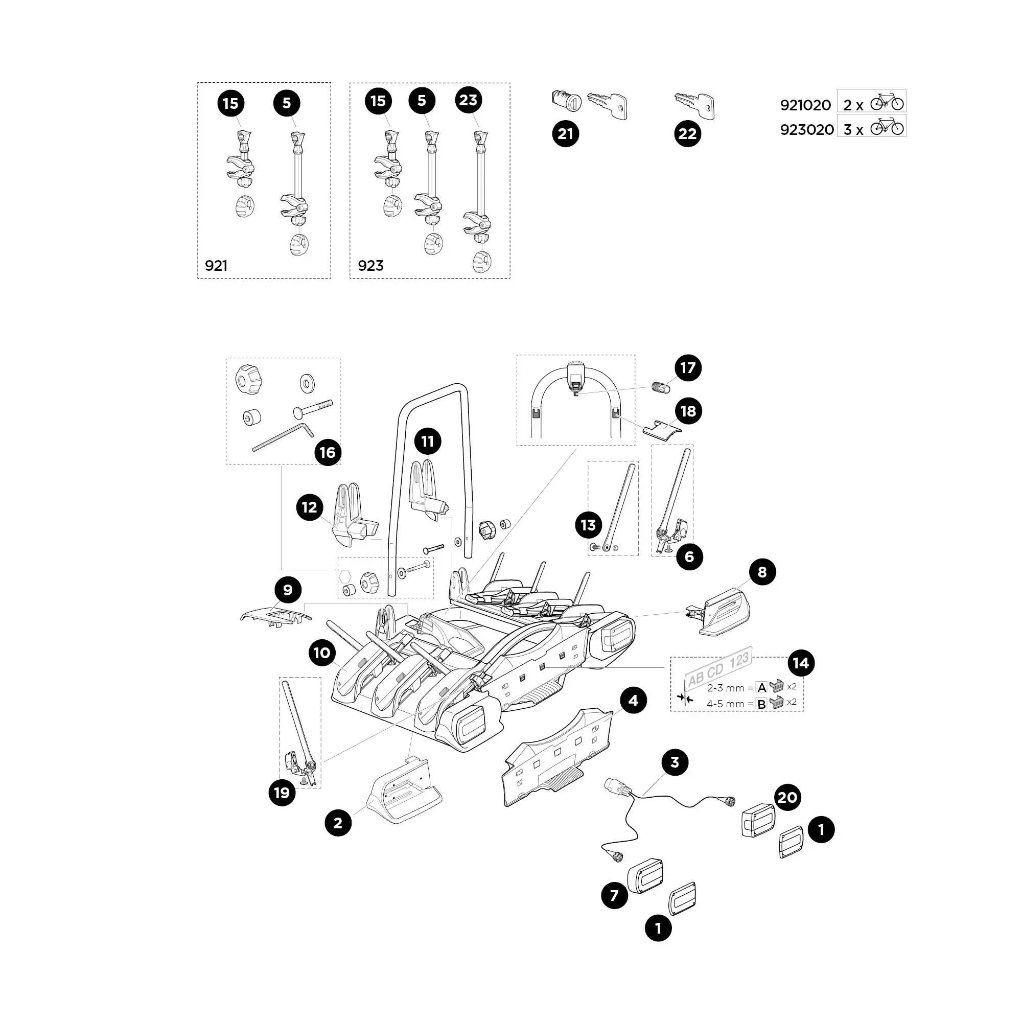 Thule EuroWay G2 3 - Spare parts - Image 2