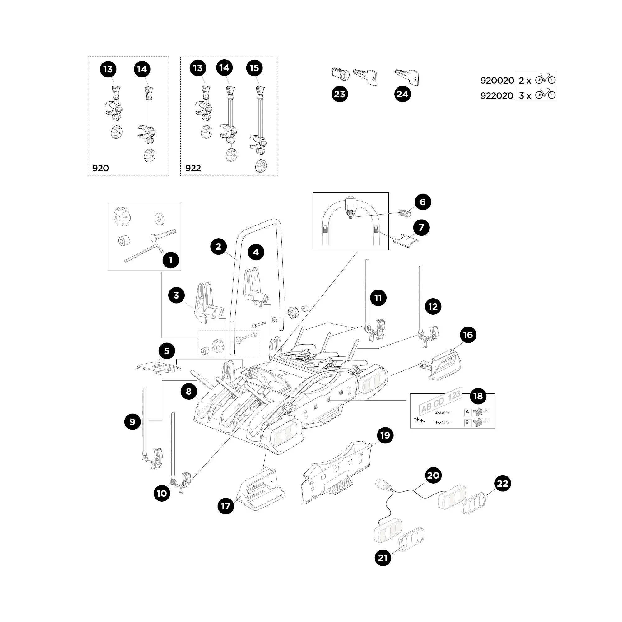 Thule EuroWay G2 920000 - Spare parts - Image 2
