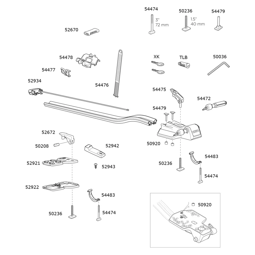 Thule FastRide 564 Bike Carrier - Spare Parts - Image 2