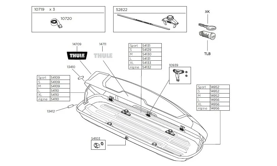 Thule Force XT Roof Box - Spare Parts - Image 2