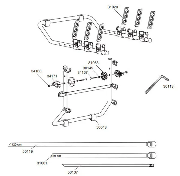 Thule FreeWay 968 Bike Carrier- Spare Parts - Image 2