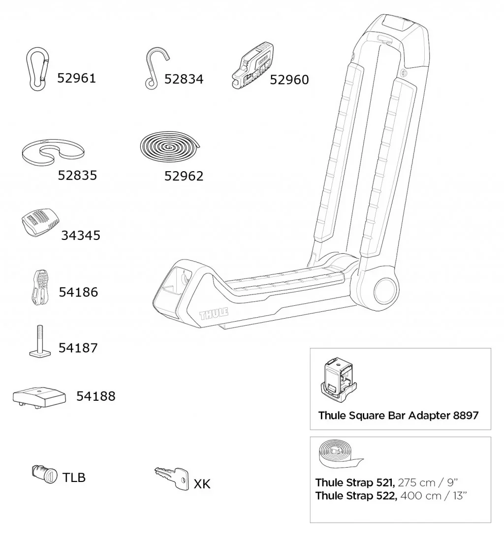 Thule 849 Hull-A-Port Aero  - Spare Parts - Image 2