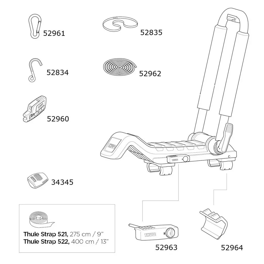 Thule 848 Hull-A-Port XTR  - Spare Parts - Image 2
