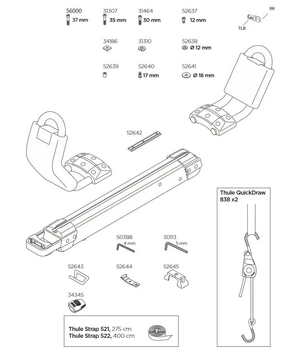Thule 898 Hullavator Pro  - Spare Parts - Image 2