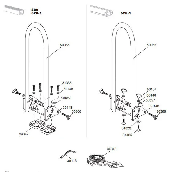 Thule 520-1  Kayak Support - Spare Parts - Image 2