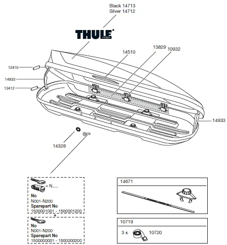 Thule Motion - Roof Box Spare Parts - Image 2