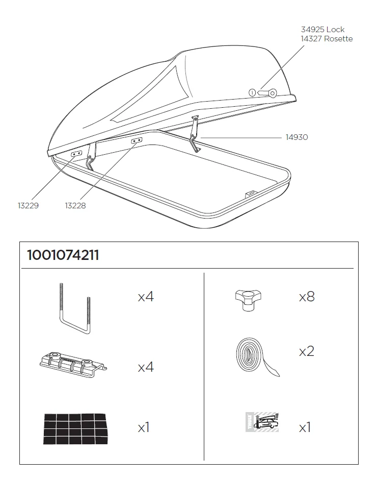 Thule Ocean 80 Roof Box - Spare Parts - Image 2