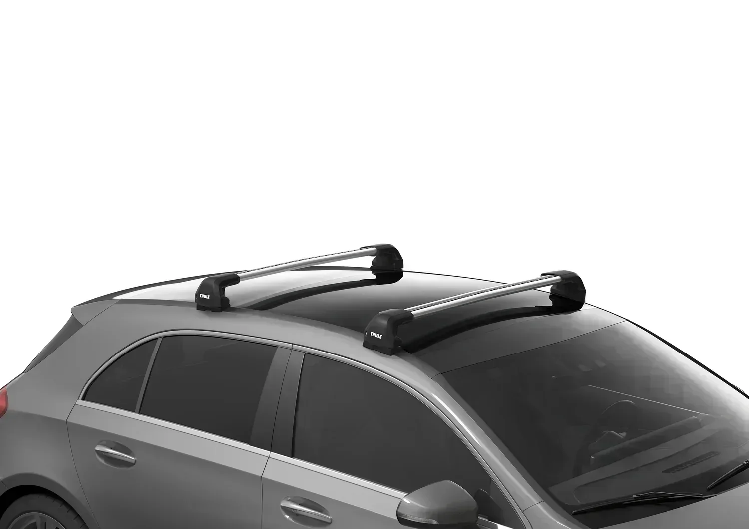 Thule Roof Bar Set for BMW 1-Series 5-dr Hatchback 2025 onward - Fixed Points (Wingbar Evo Edge - Silver) - Image 3