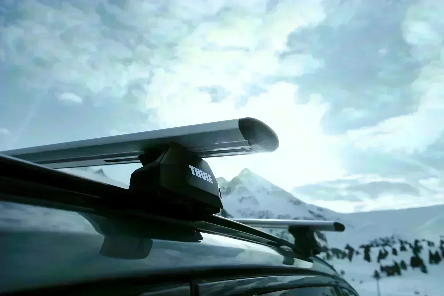 Thule Roof Bar Set for WEY 03 5-dr SUV 2024 onwards - Flush Rails (Wingbar Evo Black) - Image 3