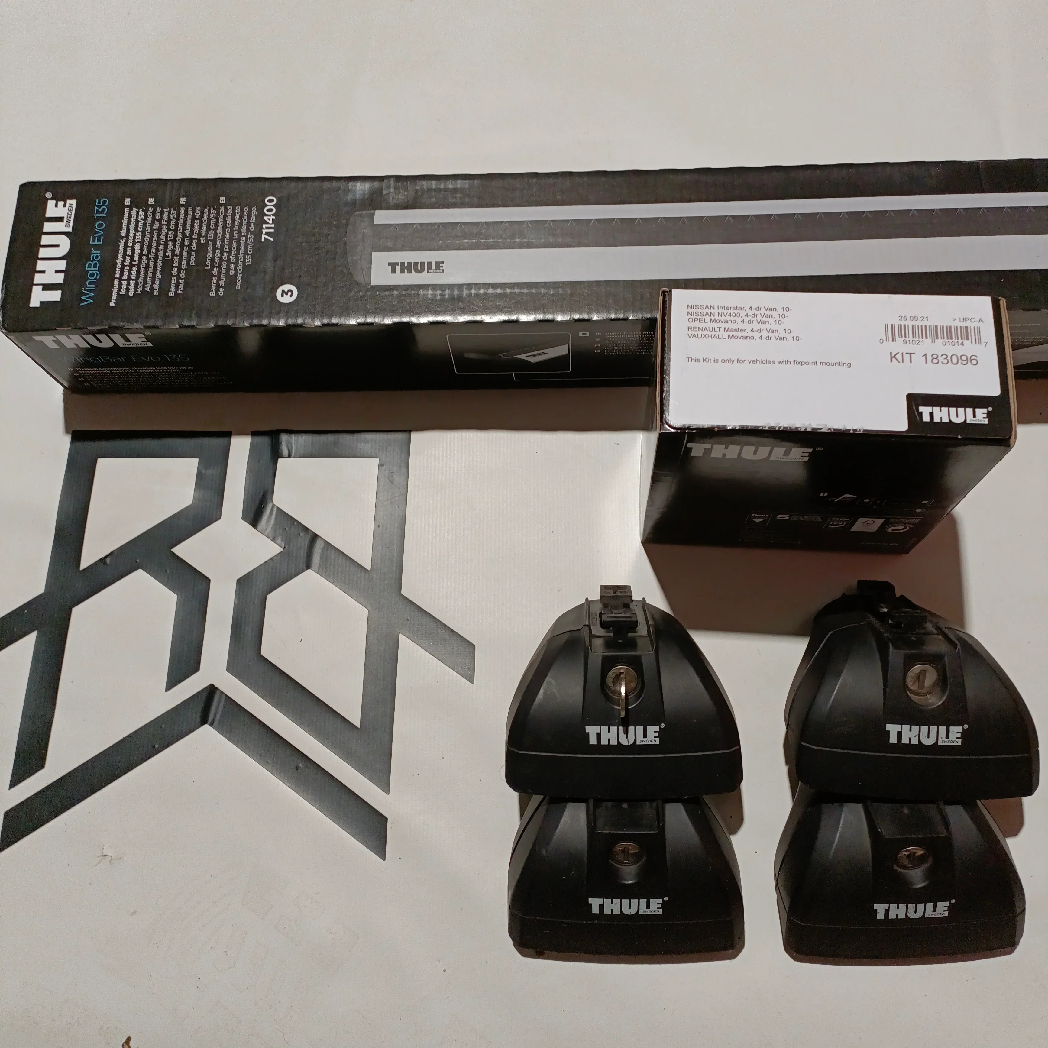 Thule roof bar set for Nissan interstar & NV400. Fixed point. ( 753 - 3096 - 711400) - Image 2