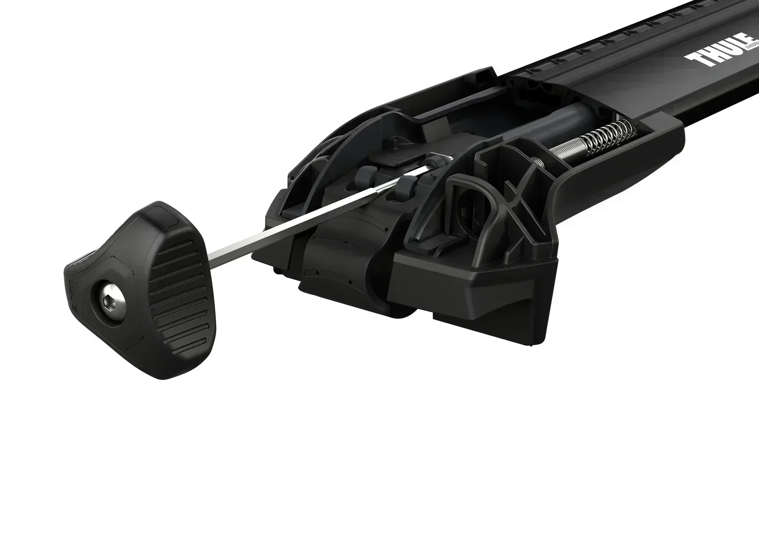 Thule Roof Bar Set for Ford Transit Courier 5-dr Van 2024 Onwards - Raised Rail (Wingbar Evo Edge - Black) - Image 4