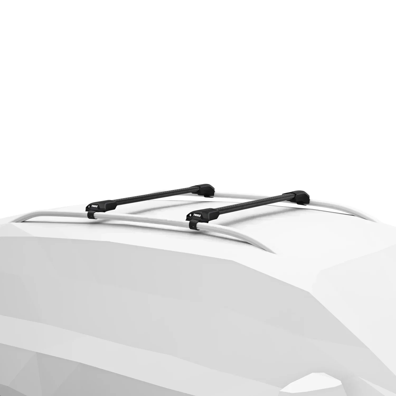 Thule Roof Bar Set for Ford Transit Courier 5-dr Van 2024 Onwards - Raised Rail (Wingbar Evo Edge - Black) - Image 6