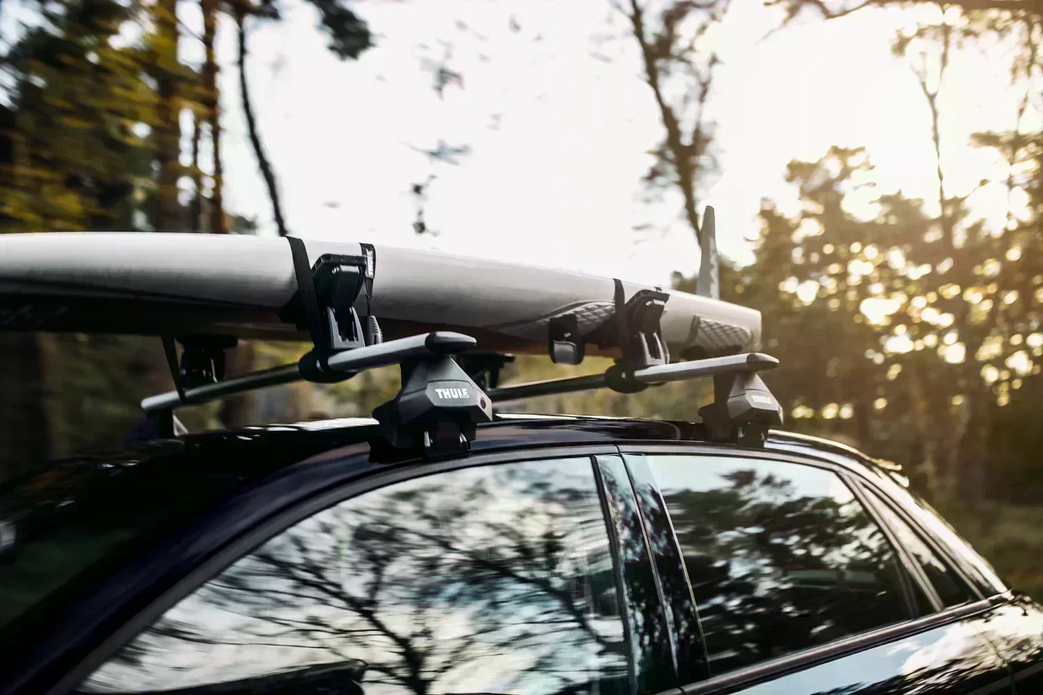 Thule Roof Bar Set for HYUNDAI Accent 4-dr Sedan 2018 onwards - Normal Roof (Wingbar Evo - Silver) - Image 4