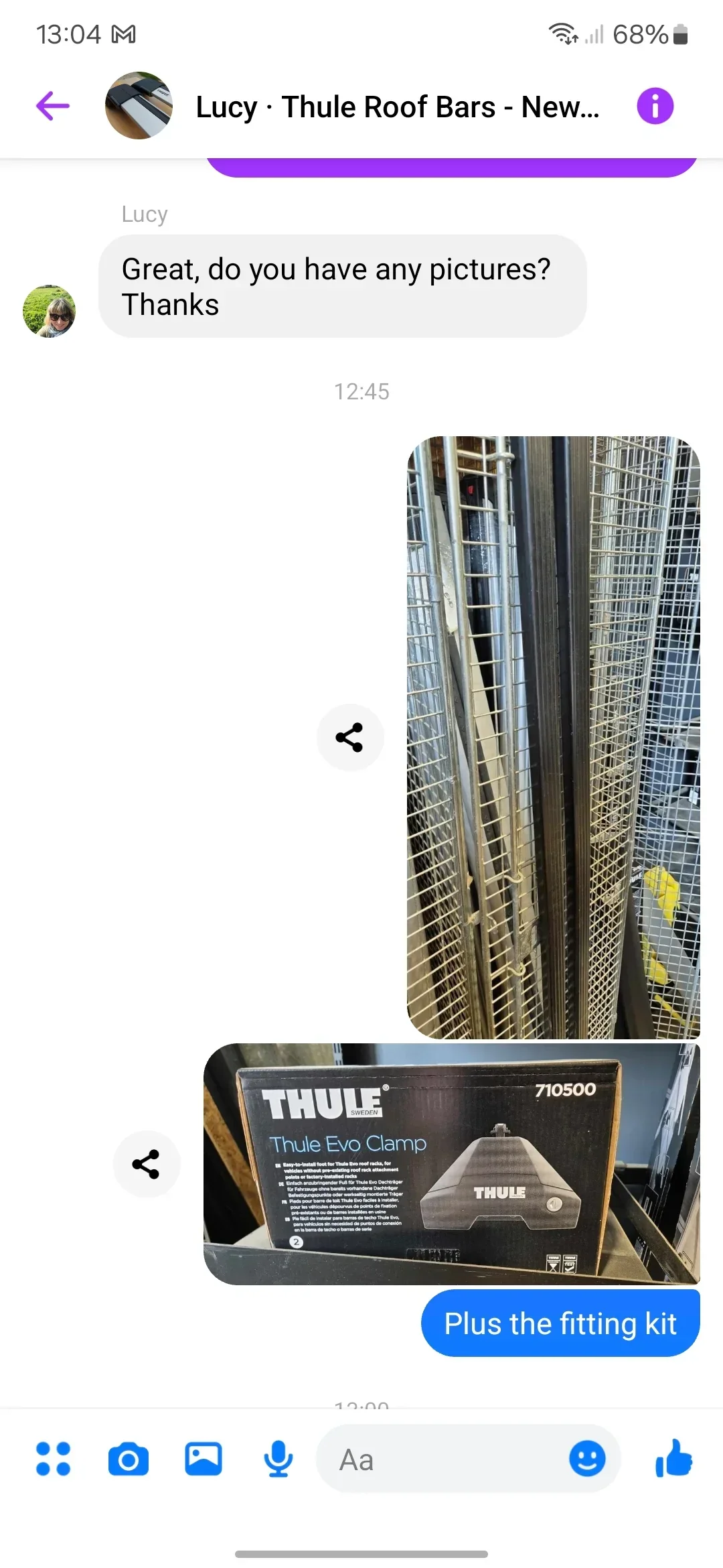 Thule Square Bar option 4b for Lucy - Image 2