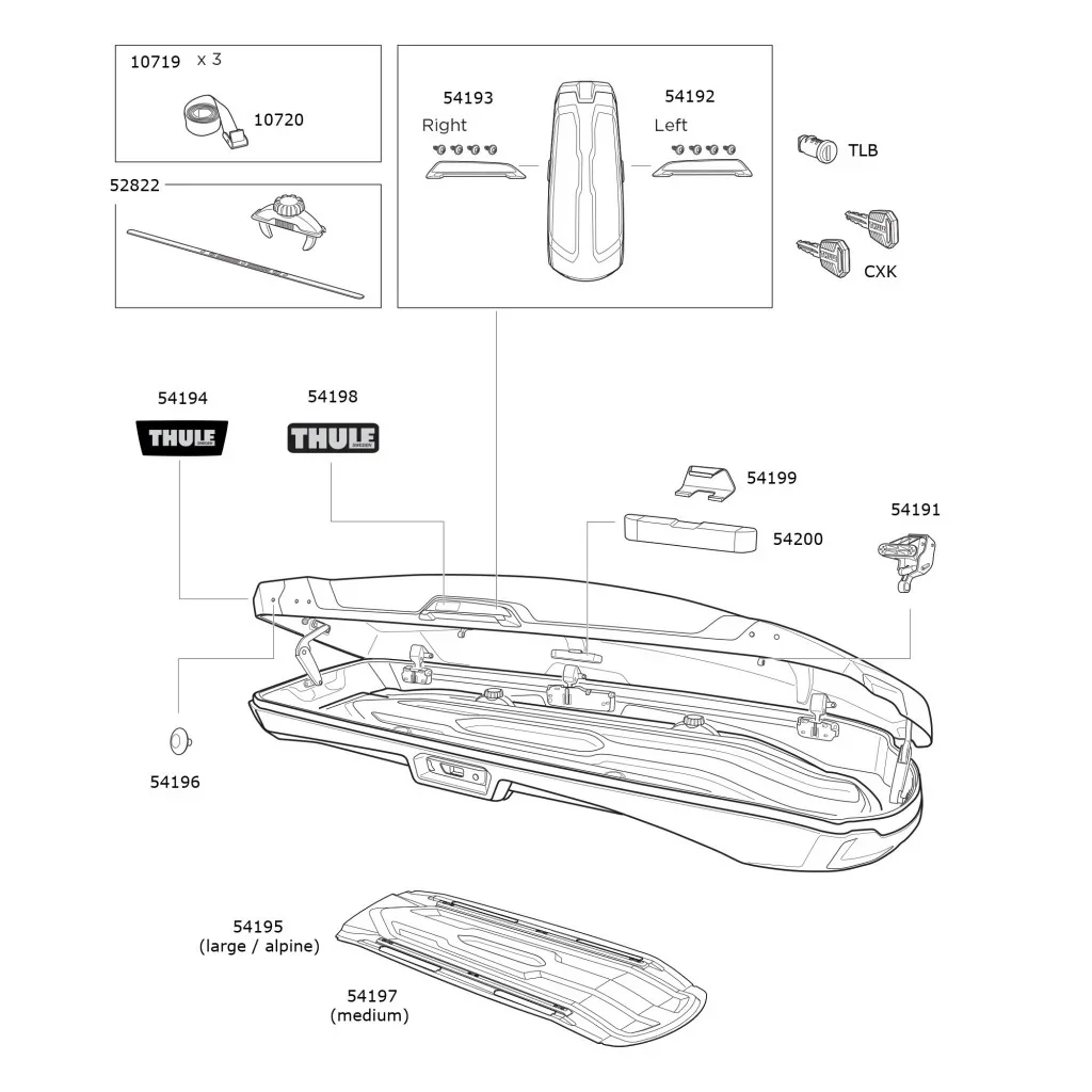 Thule Vector Roof Box - Spare Parts - Image 3
