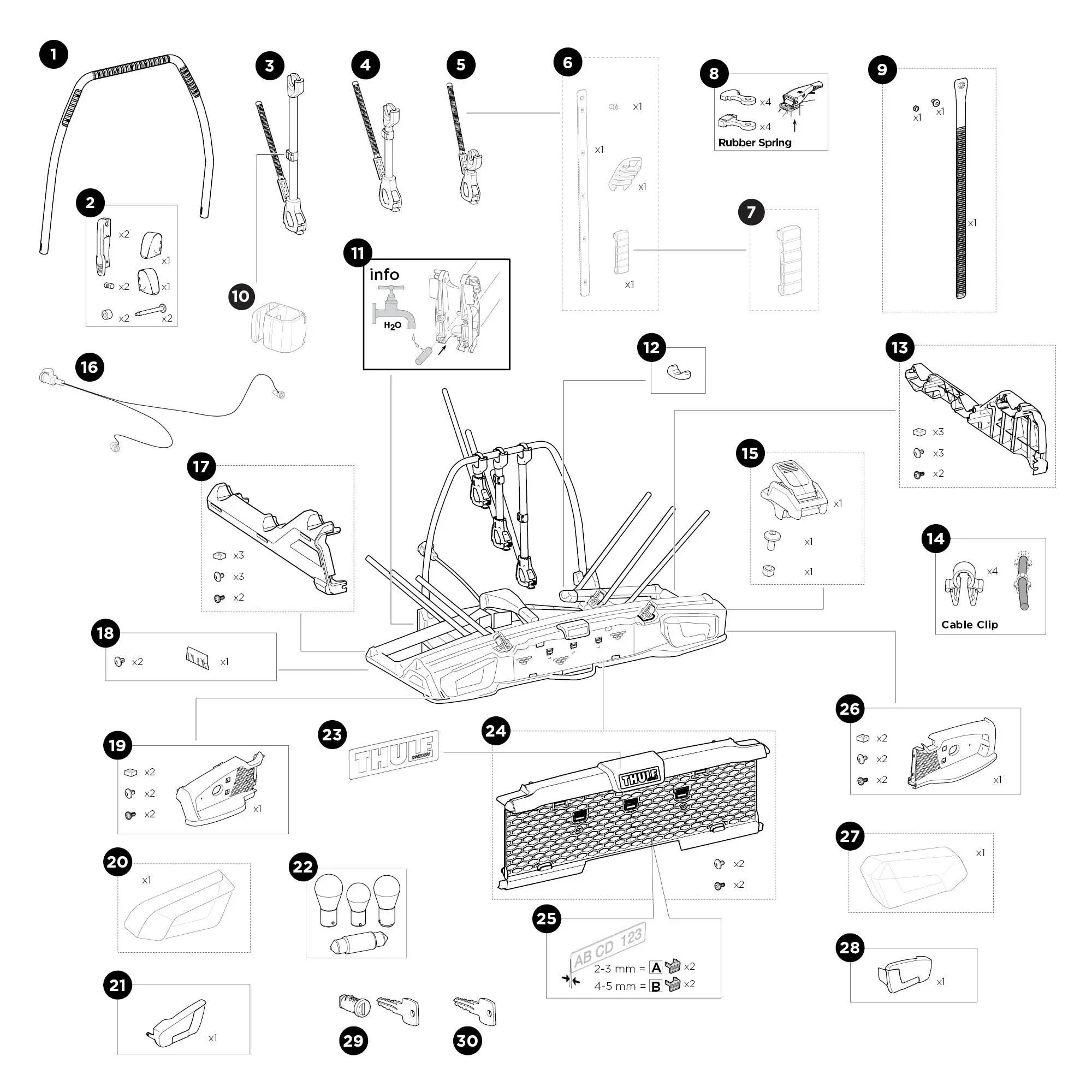 Thule VeloSpace 3 - 3 bike - Spare parts - Image 2