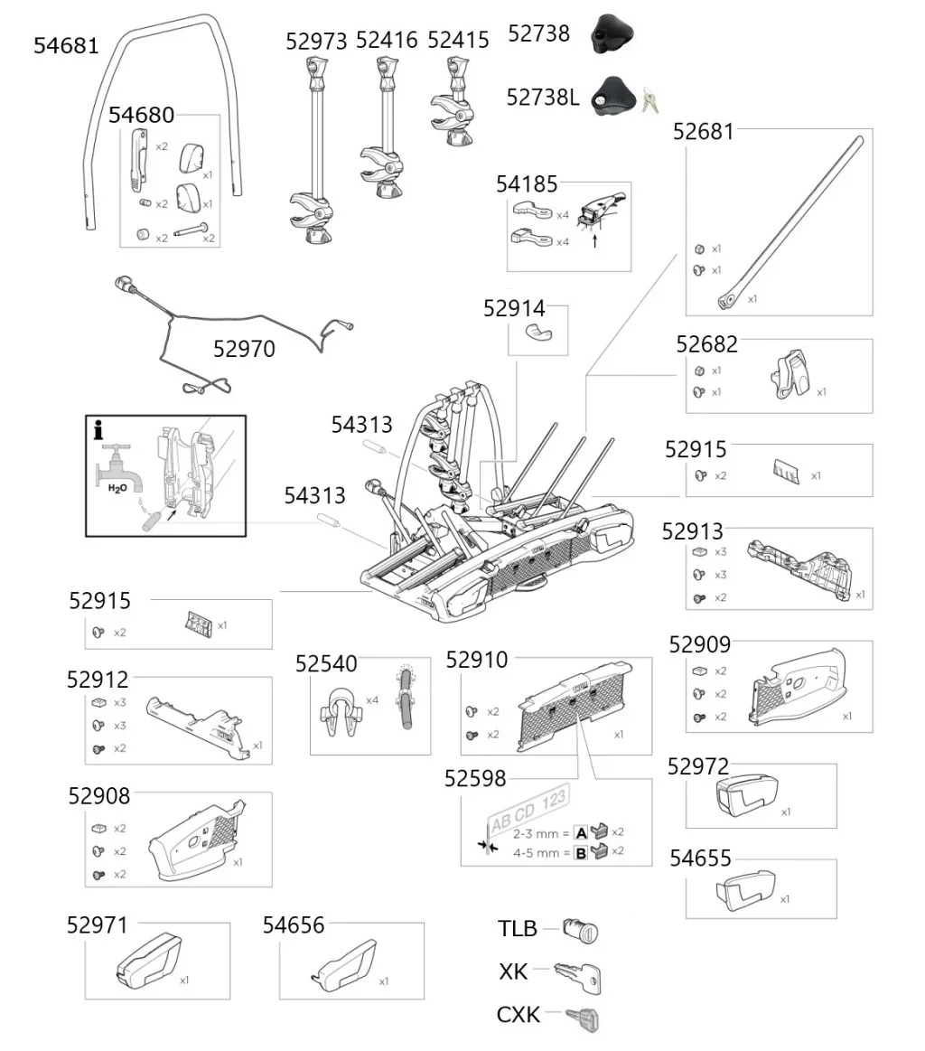 Thule Velospace 3 XT Bike Carrier- Spare Parts - Image 2
