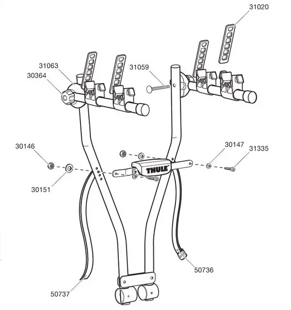 Thule Xpress 970 Bike Carrier - Spare Parts - Image 2