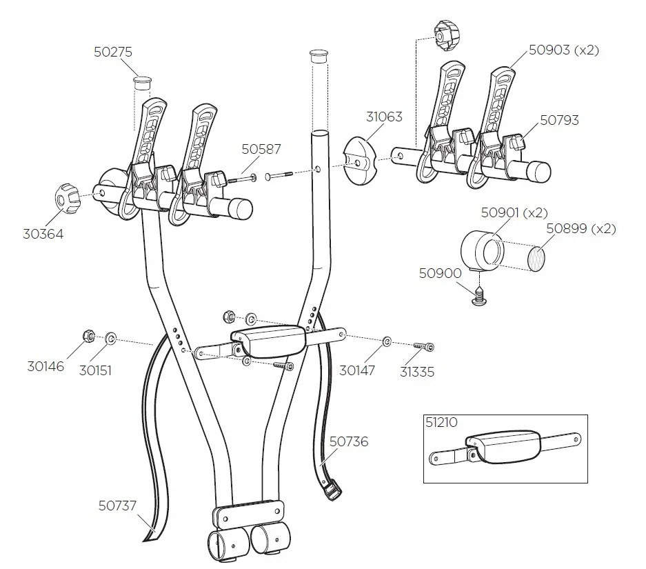 Thule Xpress 970 Bike Carrier - Spare Parts - Image 3